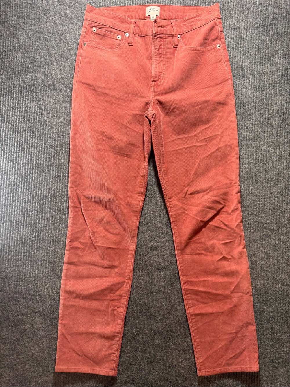 J. Crew Rust colored Vintage Straight Corduroy‎ Pants Women's 27